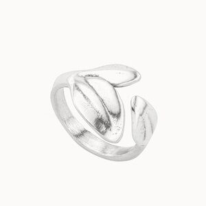 Uno de 50 Sterling silver-plated ring